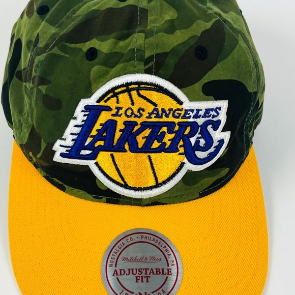 Mitchell & Ness NBA Basketball Los Angeles Adjustable Baseball /Trucker Hat - Picture 2 of 6